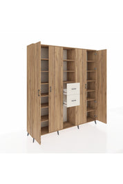 Hyperion Dolap 15 Raflı 2 Çekmeceli 4 Kapaklı 220x44x243 - S553M018V19B