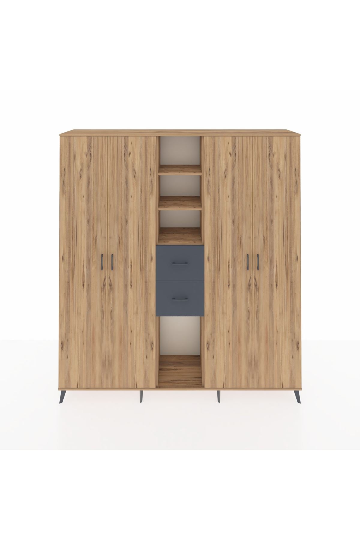 Hyperion Dolap 15 Raflı 2 Çekmeceli 4 Kapaklı 220x44x243 - S553M018V20B