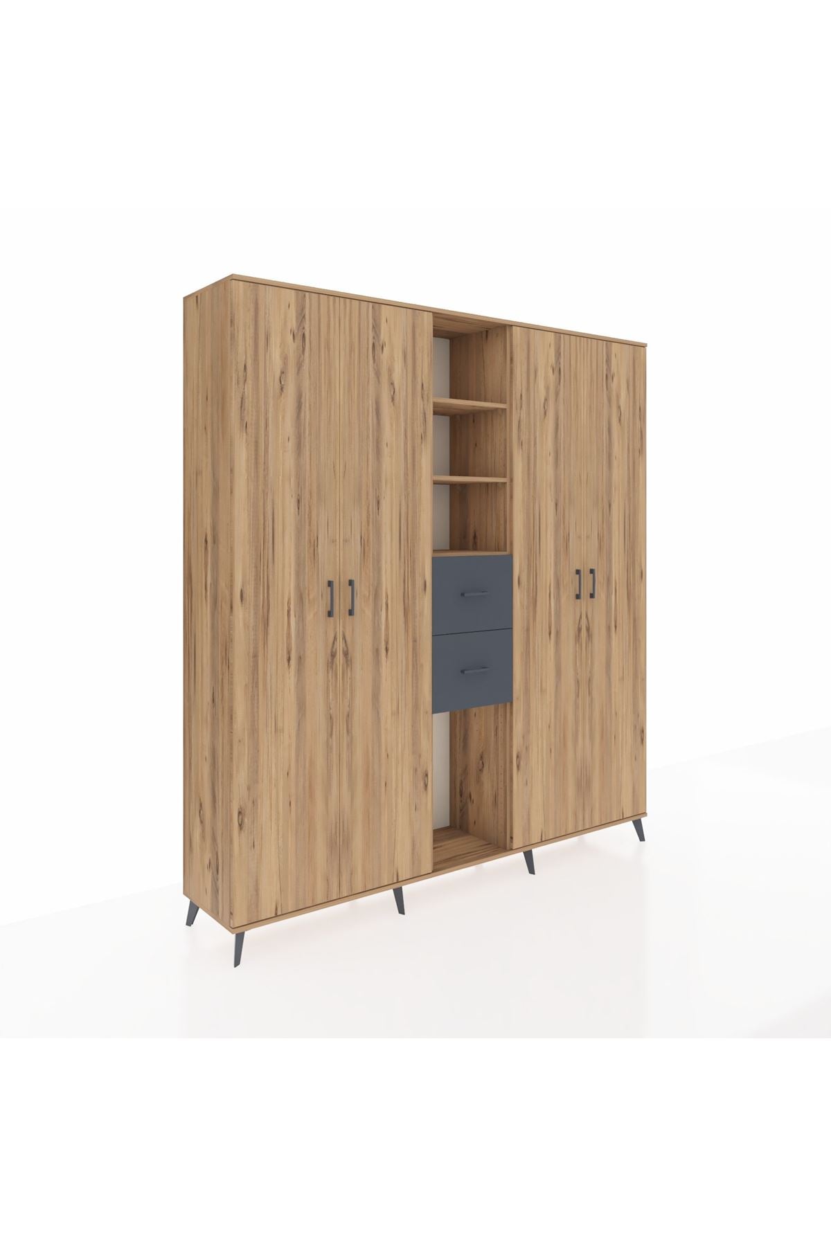 Hyperion Dolap 15 Raflı 2 Çekmeceli 4 Kapaklı 220x44x243 - S553M018V20B