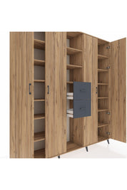 Hyperion Dolap 15 Raflı 2 Çekmeceli 4 Kapaklı 220x44x243 - S553M018V20B