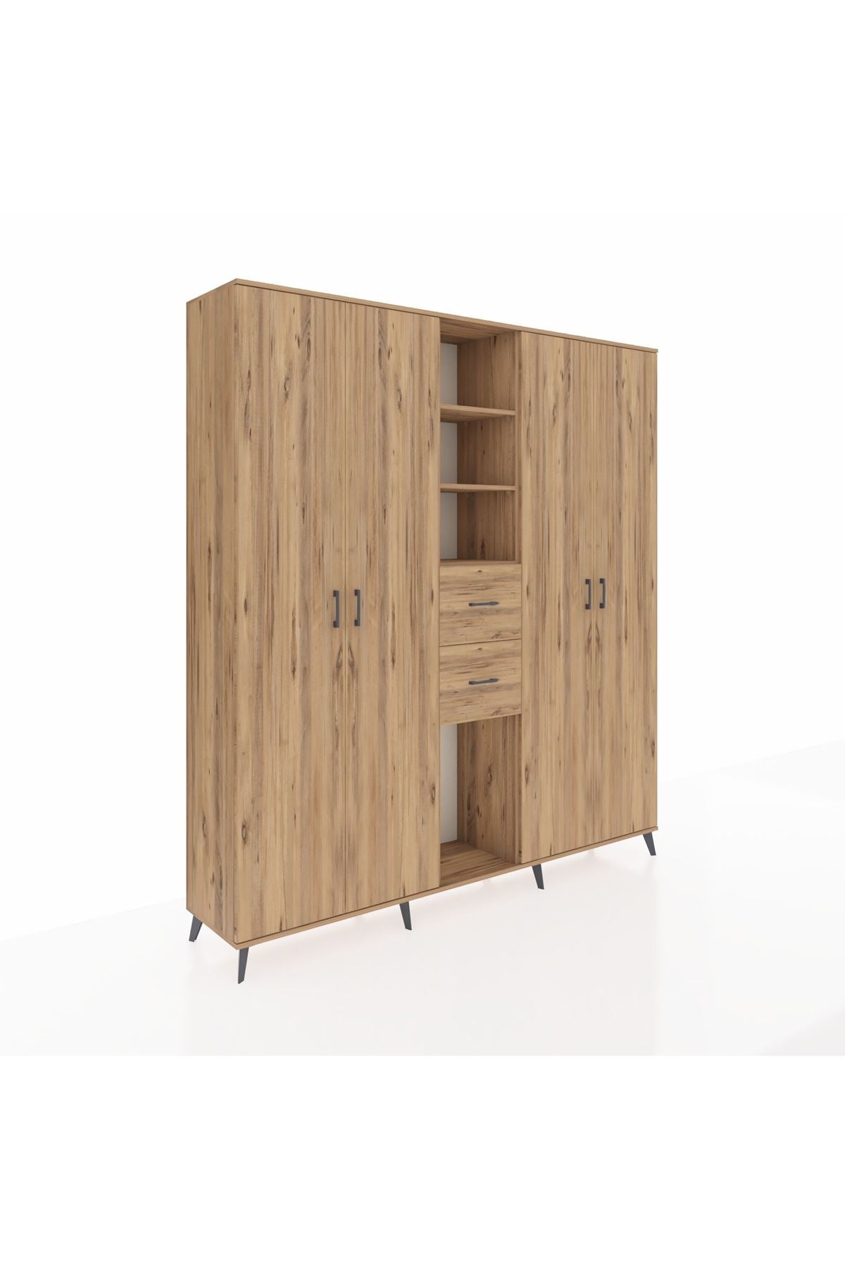 Hyperion Dolap 15 Raflı 2 Çekmeceli 4 Kapaklı 220x44x243 - S553M018V21B