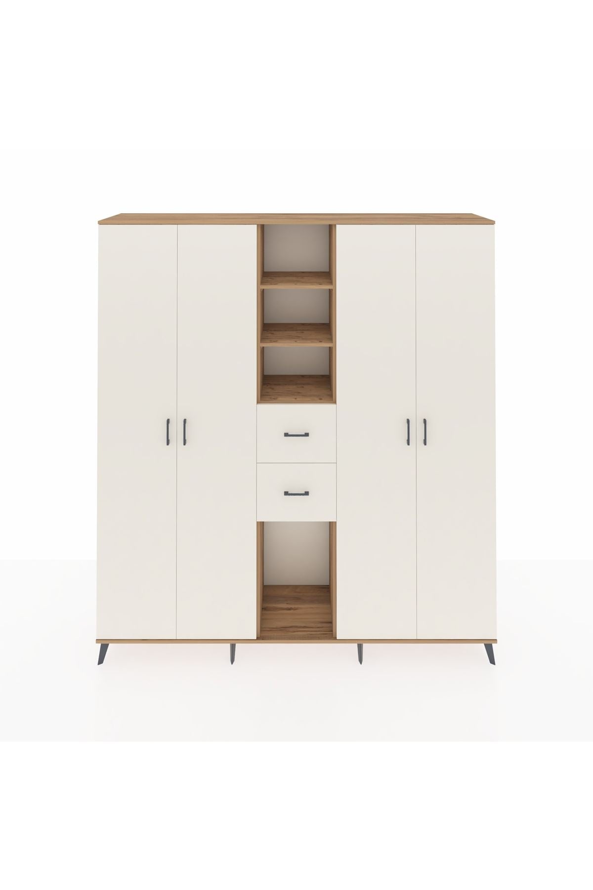 Hyperion Dolap 15 Raflı 2 Çekmeceli 4 Kapaklı 220x44x243 - S553M018V22B