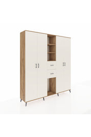 Hyperion Dolap 15 Raflı 2 Çekmeceli 4 Kapaklı 220x44x243 - S553M018V22B