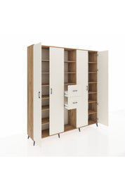 Hyperion Dolap 15 Raflı 2 Çekmeceli 4 Kapaklı 220x44x243 - S553M018V22B