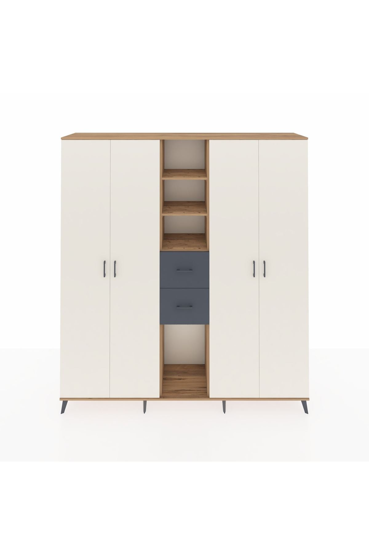 Hyperion Dolap 15 Raflı 2 Çekmeceli 4 Kapaklı 220x44x243 - S553M018V23B