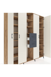 Hyperion Dolap 15 Raflı 2 Çekmeceli 4 Kapaklı 220x44x243 - S553M018V23B