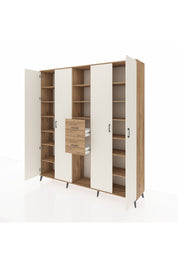 Hyperion Dolap 15 Raflı 2 Çekmeceli 4 Kapaklı 220x44x243 - S553M018V24B