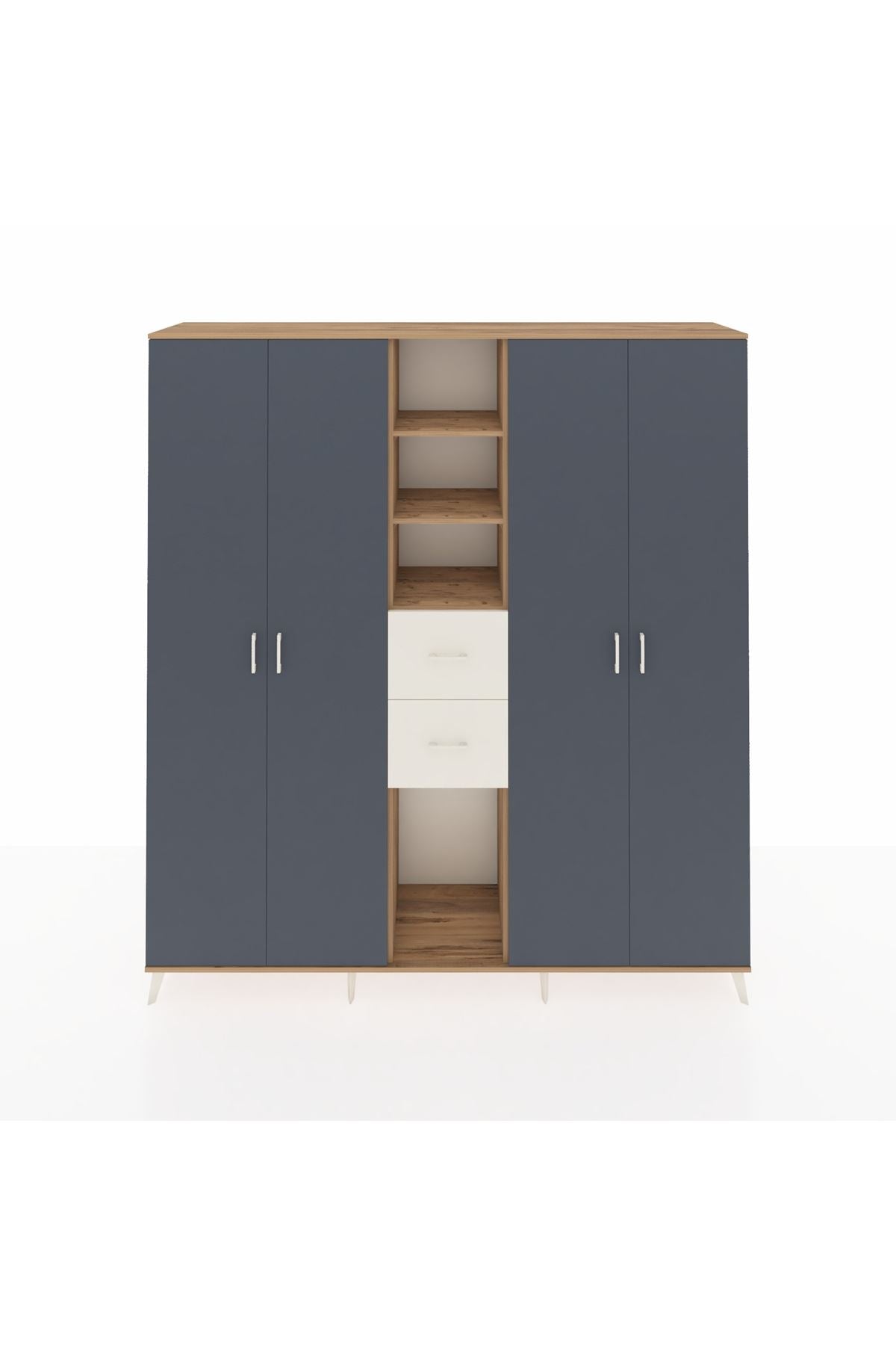 Hyperion Dolap 15 Raflı 2 Çekmeceli 4 Kapaklı 220x44x243 - S553M018V25B