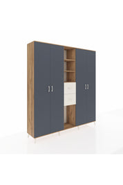 Hyperion Dolap 15 Raflı 2 Çekmeceli 4 Kapaklı 220x44x243 - S553M018V25B