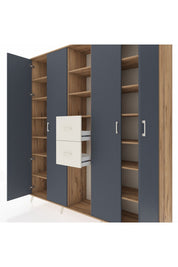 Hyperion Dolap 15 Raflı 2 Çekmeceli 4 Kapaklı 220x44x243 - S553M018V25B