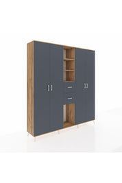 Hyperion Dolap 15 Raflı 2 Çekmeceli 4 Kapaklı 220x44x243 - S553M018V26B