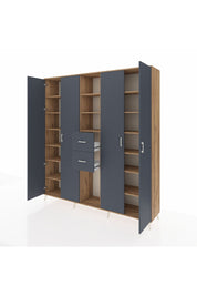 Hyperion Dolap 15 Raflı 2 Çekmeceli 4 Kapaklı 220x44x243 - S553M018V26B