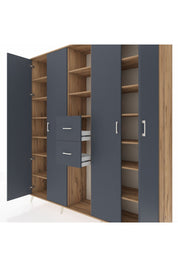 Hyperion Dolap 15 Raflı 2 Çekmeceli 4 Kapaklı 220x44x243 - S553M018V26B