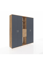 Hyperion Dolap 15 Raflı 2 Çekmeceli 4 Kapaklı 220x44x243 - S553M018V27B