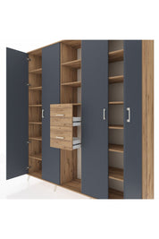 Hyperion Dolap 15 Raflı 2 Çekmeceli 4 Kapaklı 220x44x243 - S553M018V27B