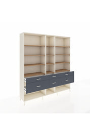 Hyperion Dolap 12 Raflı 6 Çekmeceli 220x44x243 - S553M019V02B