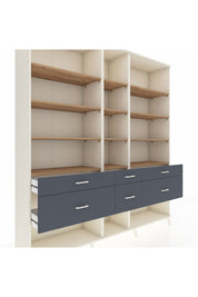 Hyperion Dolap 12 Raflı 6 Çekmeceli 220x44x243 - S553M019V02B