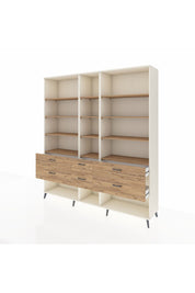 Hyperion Dolap 12 Raflı 6 Çekmeceli 220x44x243 - S553M019V03B