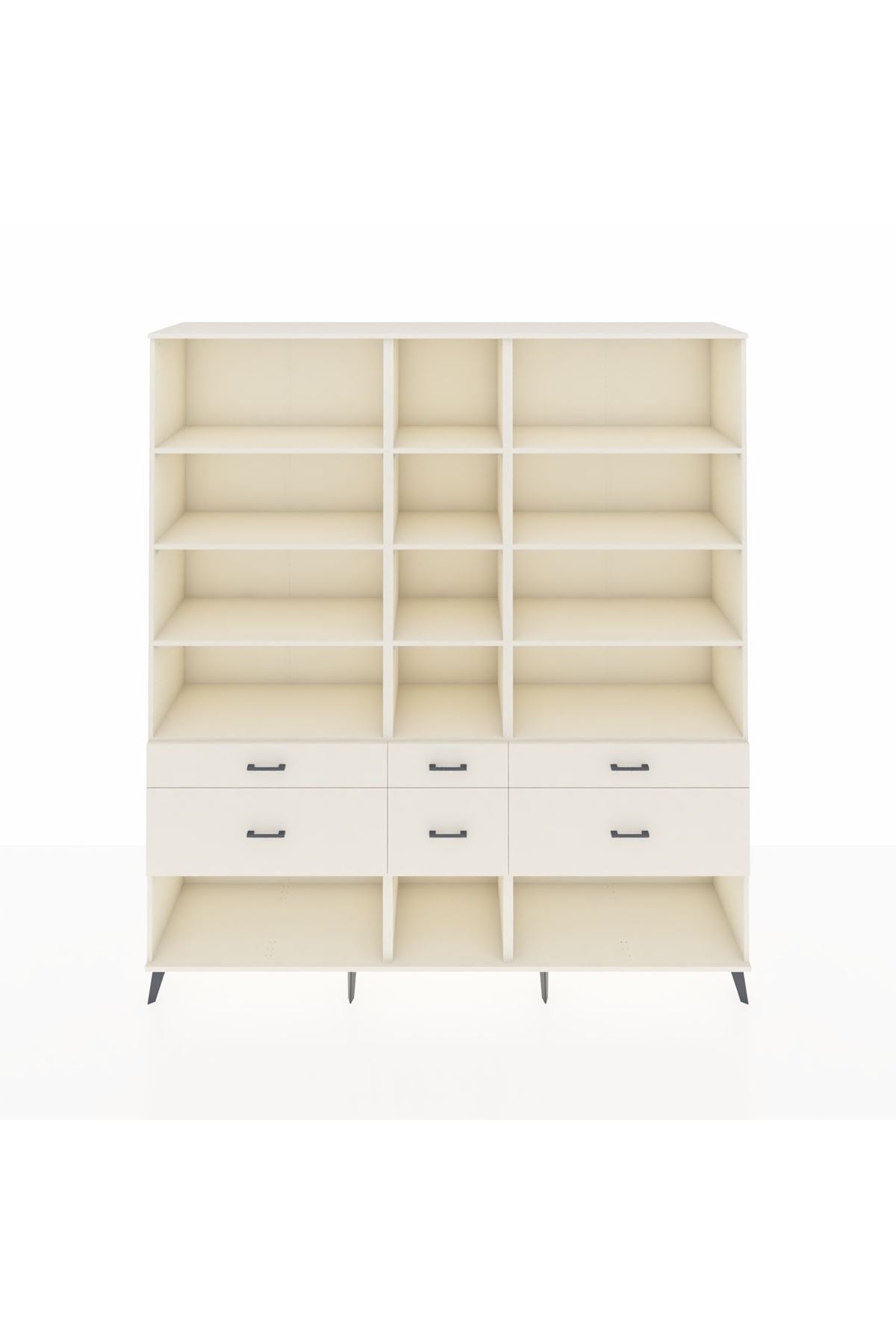 Hyperion Dolap 12 Raflı 6 Çekmeceli 220x44x243 - S553M019V04B