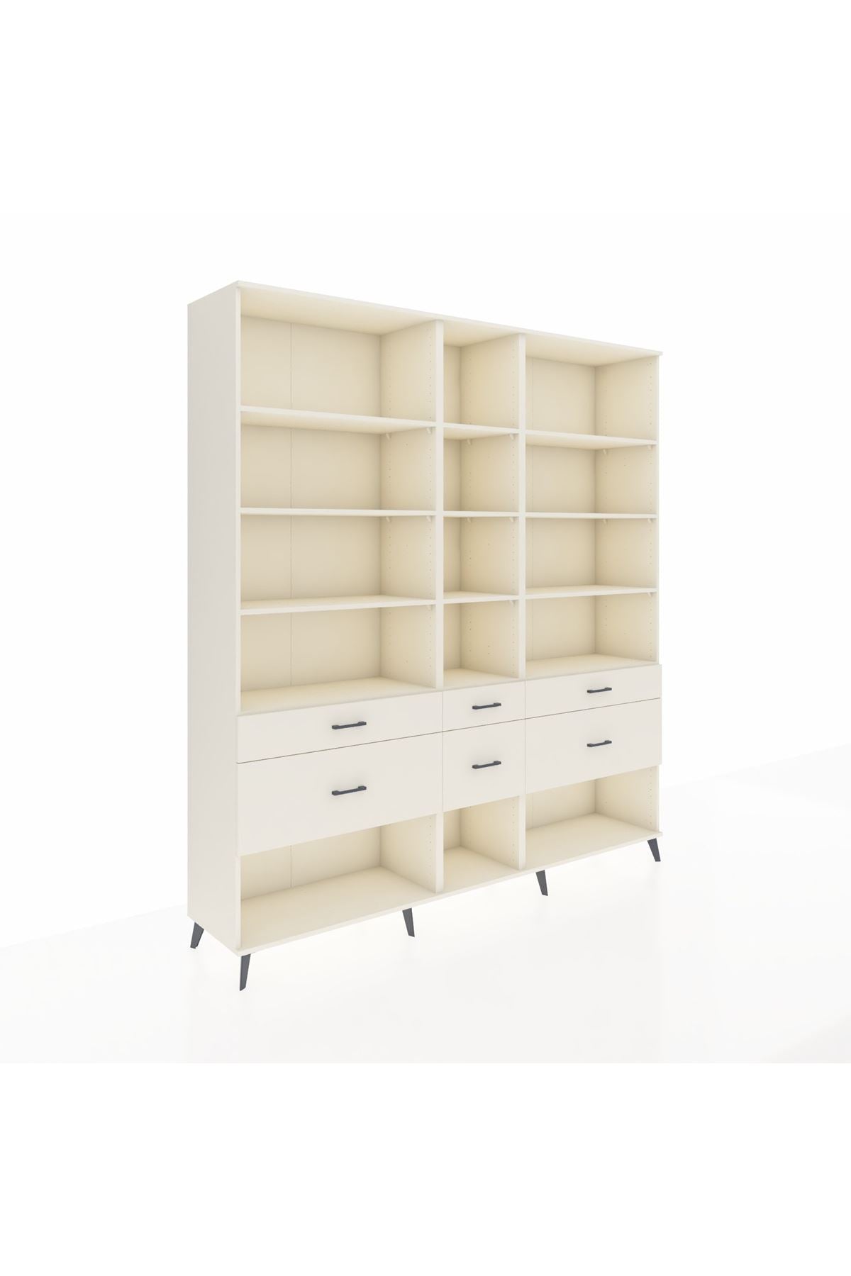 Hyperion Dolap 12 Raflı 6 Çekmeceli 220x44x243 - S553M019V04B