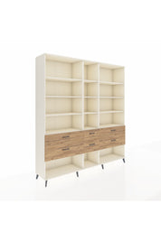 Hyperion Dolap 12 Raflı 6 Çekmeceli 220x44x243 - S553M019V06B