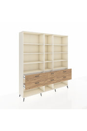 Hyperion Dolap 12 Raflı 6 Çekmeceli 220x44x243 - S553M019V06B