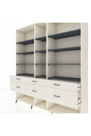 Hyperion Dolap 12 Raflı 6 Çekmeceli 220x44x243 - S553M019V07B