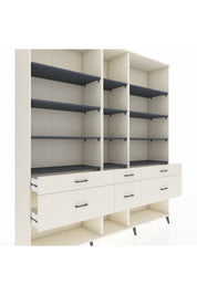 Hyperion Dolap 12 Raflı 6 Çekmeceli 220x44x243 - S553M019V07B