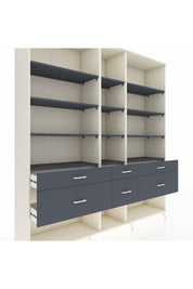 Hyperion Dolap 12 Raflı 6 Çekmeceli 220x44x243 - S553M019V08B