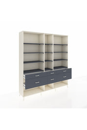 Hyperion Dolap 12 Raflı 6 Çekmeceli 220x44x243 - S553M019V08B