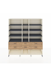 Hyperion Dolap 12 Raflı 6 Çekmeceli 220x44x243 - S553M019V09B