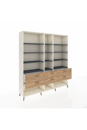 Hyperion Dolap 12 Raflı 6 Çekmeceli 220x44x243 - S553M019V09B