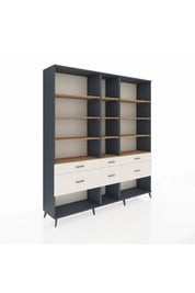 Hyperion Dolap 12 Raflı 6 Çekmeceli 220x44x243 - S553M019V10B