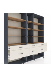 Hyperion Dolap 12 Raflı 6 Çekmeceli 220x44x243 - S553M019V10B