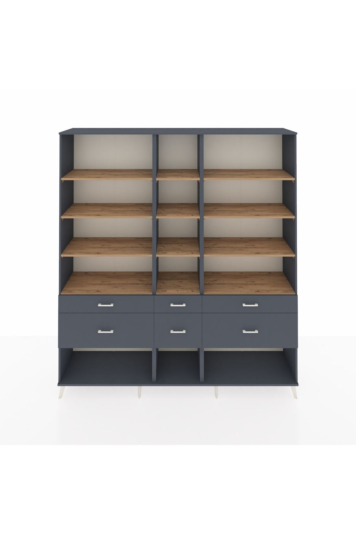 Hyperion Dolap 12 Raflı 6 Çekmeceli 220x44x243 - S553M019V11B