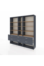 Hyperion Dolap 12 Raflı 6 Çekmeceli 220x44x243 - S553M019V11B