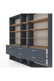 Hyperion Dolap 12 Raflı 6 Çekmeceli 220x44x243 - S553M019V11B