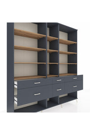 Hyperion Dolap 12 Raflı 6 Çekmeceli 220x44x243 - S553M019V11B