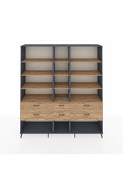 Hyperion Dolap 12 Raflı 6 Çekmeceli 220x44x243 - S553M019V12B