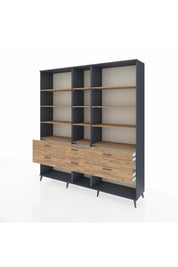 Hyperion Dolap 12 Raflı 6 Çekmeceli 220x44x243 - S553M019V12B