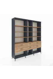 Hyperion Dolap 12 Raflı 6 Çekmeceli 220x44x243 - S553M019V12B