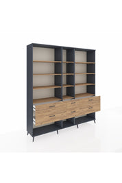 Hyperion Dolap 12 Raflı 6 Çekmeceli 220x44x243 - S553M019V12B