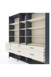 Hyperion Dolap 12 Raflı 6 Çekmeceli 220x44x243 - S553M019V13B