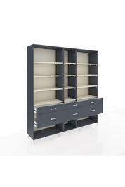 Hyperion Dolap 12 Raflı 6 Çekmeceli 220x44x243 - S553M019V14B