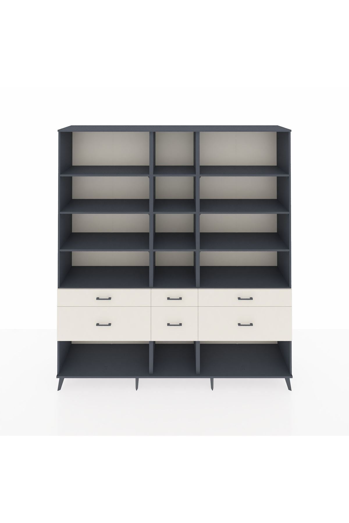 Hyperion Dolap 12 Raflı 6 Çekmeceli 220x44x243 - S553M019V16B