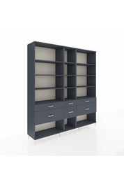 Hyperion Dolap 12 Raflı 6 Çekmeceli 220x44x243 - S553M019V17B