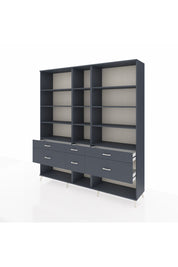 Hyperion Dolap 12 Raflı 6 Çekmeceli 220x44x243 - S553M019V17B