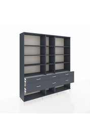 Hyperion Dolap 12 Raflı 6 Çekmeceli 220x44x243 - S553M019V17B