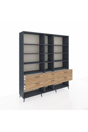 Hyperion Dolap 12 Raflı 6 Çekmeceli 220x44x243 - S553M019V18B