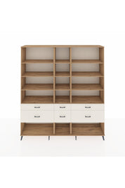 Hyperion Dolap 12 Raflı 6 Çekmeceli 220x44x243 Çam-Çam/Aytaşı